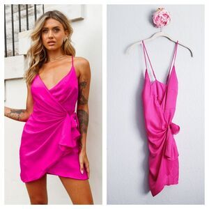 Leslie Hot Pink Mini Dress